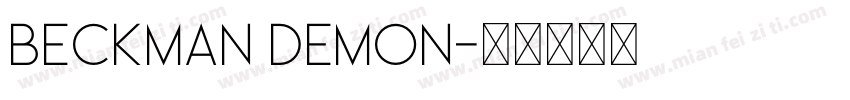 Beckman Demon字体转换